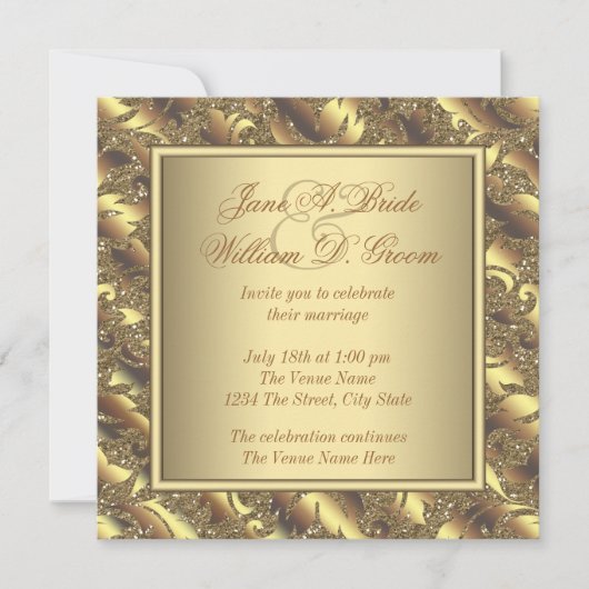 Invitation Mariage d'or pur (Devant)