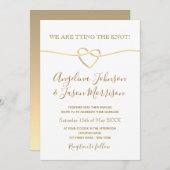 Invitation Mariage d'or romantique (Devant / Derrière)