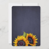 Invitation Mariage d'or rustique tournesol (Dos)