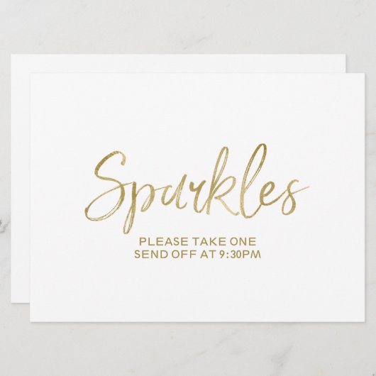 Invitation Mariage d'or "Sparkles" (Devant / Derrière)