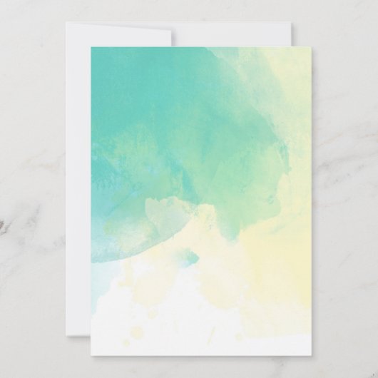 Invitation Mariage d'or turquoise moderne et élégant (Dos)