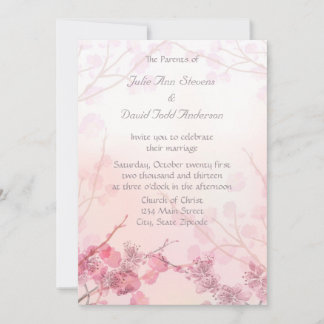 Invitation Mariage d'orchidée rose