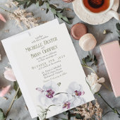Invitation Mariage d'orchidées blanches délicates