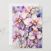 Invitation Mariage d'orchidées rose chaud Fuchsia (Dos)