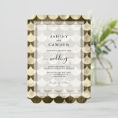 Invitation Mariage doré de Saint-Jacques antique (Debout devant)