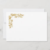 Invitation Mariage doré glamour glamour et blanc (Dos)