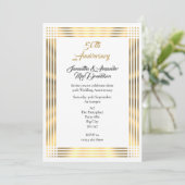 Invitation Mariage doré simple (Debout devant)