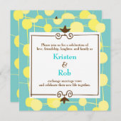 Invitation Mariage Dotty (Bubblegum Blue) (Devant / Derrière)