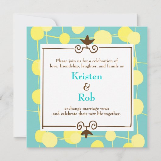 Invitation Mariage Dotty (Bubblegum Blue) (Devant)