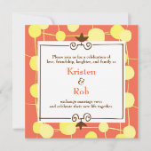 Invitation Mariage Dotty (Sorbet orange) (Devant)