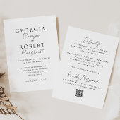 Invitation Mariage double face noir et blanc