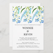 Invitation Mariage d'oublier-moi-non (Devant / Derrière)