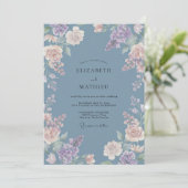 Invitation Mariage Douce Étreinte Painterle de Pervenche (Debout devant)