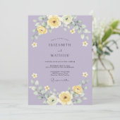 Invitation Mariage Douce Floraison de Lavande (Debout devant)