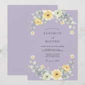 Invitation Mariage Douce Floraison de Lavande (Devant / Derrière)
