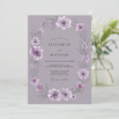 Invitation Mariage Douce Floraison Lavande (Debout devant)
