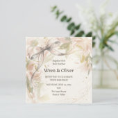 Invitation Mariage Douce Magnolia (Debout devant)