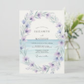 Invitation Mariage Douce Pétale de Lilas (Debout devant)
