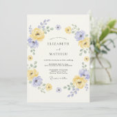 Invitation Mariage Douce Prairie de Lavande (Debout devant)