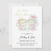 Invitation Mariage Douceur Matcha Faite au Ciel Shower (Devant)