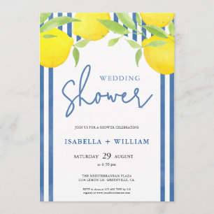 Invitation Mariage douche aquarelle méditerranéen