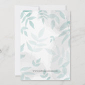 Invitation Mariage doux à la menthe et gris (Dos)