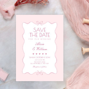 Invitation Mariage doux rose