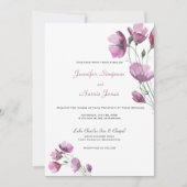 Invitation Mariage doux violet Petite Floral été (Devant)