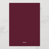 Invitation Mariage dramatique d'hiver (Dos)