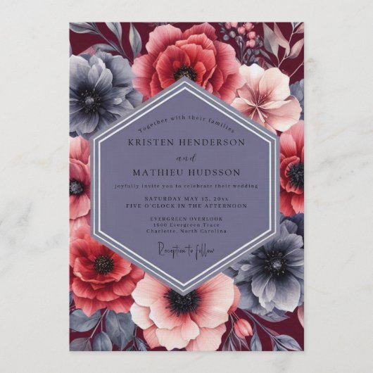 Invitation Mariage dramatique d'hiver (Devant)