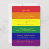 Invitation Mariage drapeau arc-en-ciel (Devant)