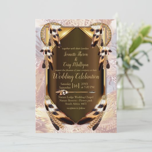 Invitation Mariage Dream Catcher (Debout devant)