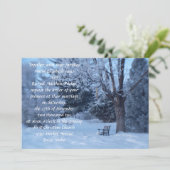 Invitation Mariage du banc d'hiver (Debout devant)