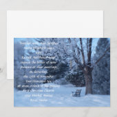 Invitation Mariage du banc d'hiver (Devant / Derrière)