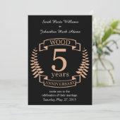 Invitation Mariage du bois 5 ans (Debout devant)