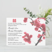 Invitation Mariage du bonheur double Sakura du printemps © (Debout devant)