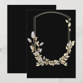 Invitation Mariage du bouclier de fleurs (Devant / Derrière)