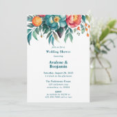 Invitation Mariage du bouquet Radiant Peony (Debout devant)