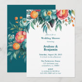 Invitation Mariage du bouquet Radiant Peony (Devant / Derrière)