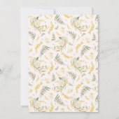 Invitation Mariage du cadre Fleur sauvage d'aquarelle de prin (Dos)