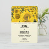 Invitation Mariage du champ de tournesol jaune (Debout devant)