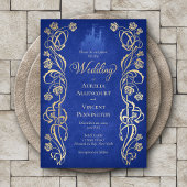 Invitation Mariage du château Rose enchanté