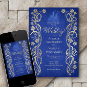 Invitation Mariage du château Rose enchanté