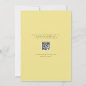 Invitation Mariage du code QR de la couronne végétale de citr (Dos)