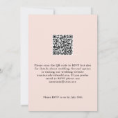 Invitation Mariage du code QR du présentoir floral de printem (Dos)