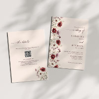 Mariage du code QR Fleur sauvage de Bourgogne
