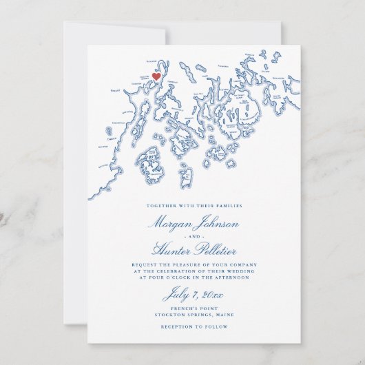 Invitation Mariage du code QR Point Maine All-in-One (Devant)