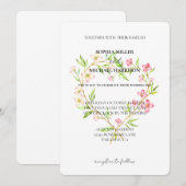 Invitation Mariage du coeur de fleurs de Dogwood blanc rose (Devant / Derrière)