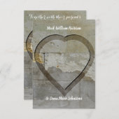 Invitation Mariage du coeur de pierre (Devant / Derrière)