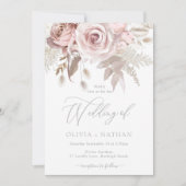 Invitation Mariage du concepteur de tendance Boho Blush & Dus (Devant)